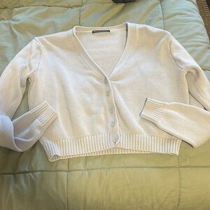 Brandy Millville light purple cropped cardigan